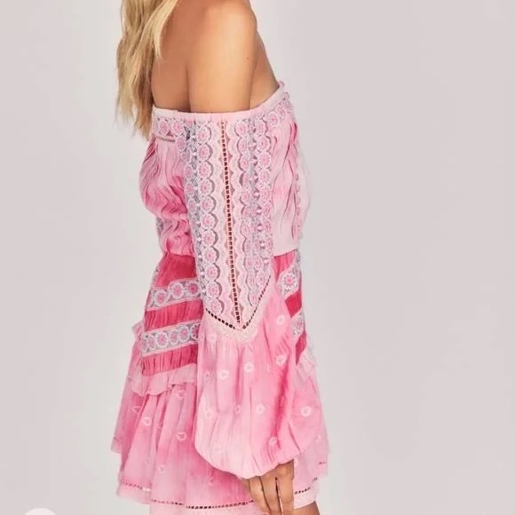 LoveShackFancy Perris Pink Zinnia Crop Top - Sz 6 - Picture 3 of 6